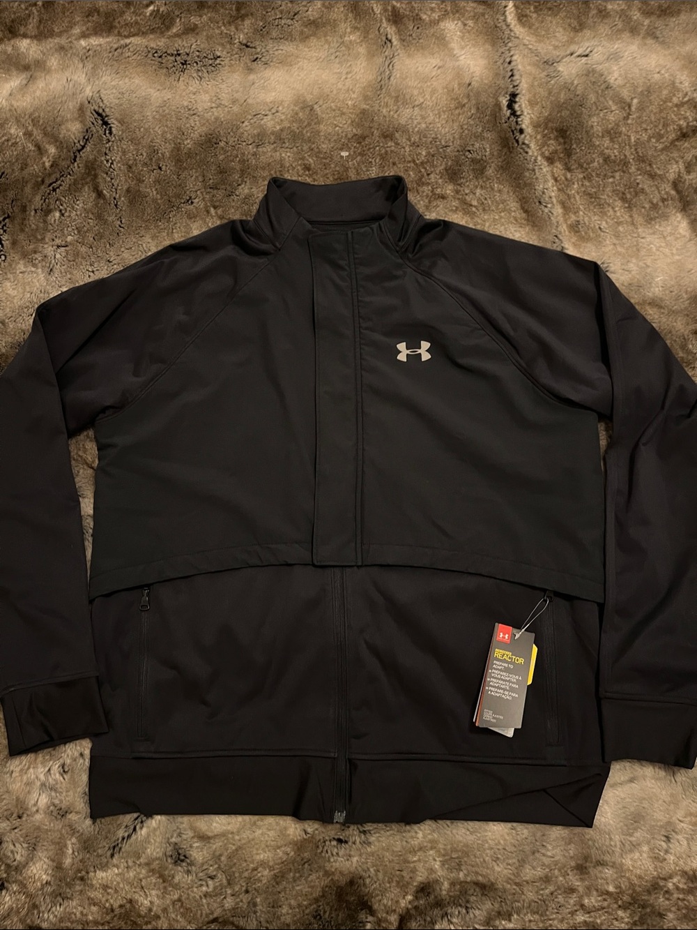 Under Armour Cold Gear Reactor Jacket  Men's XL Insulated Black Full Zip $109